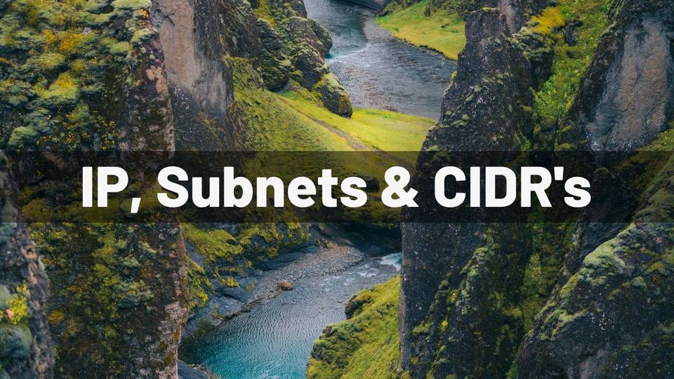 Network Layer (Internet Protocol), IP's, Subnets and CIDR's